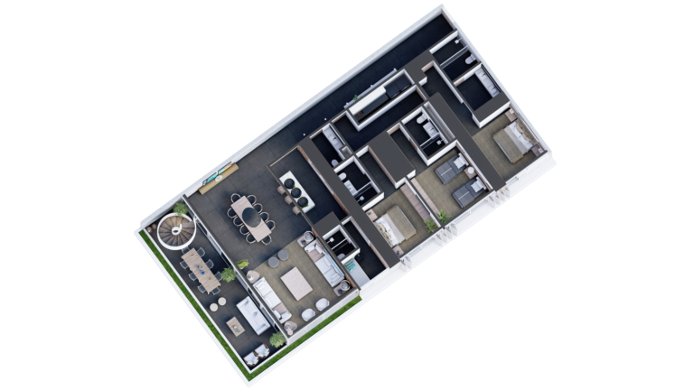 OCEANO Apartment Main Level Floor Plan