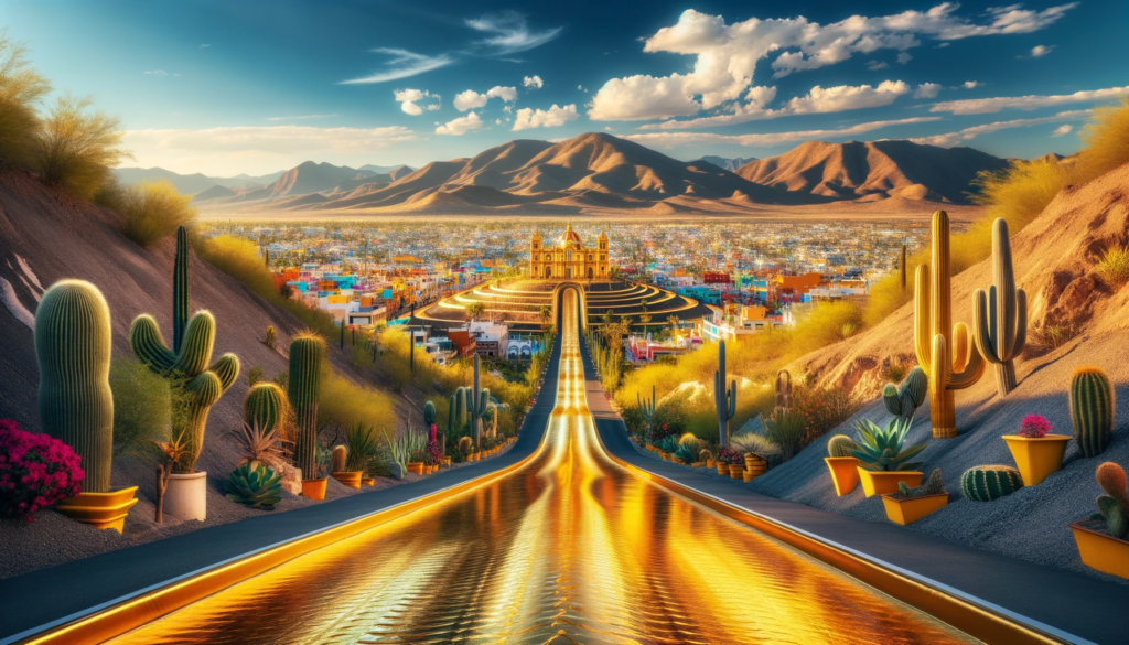 golden visa mexico shimmering road